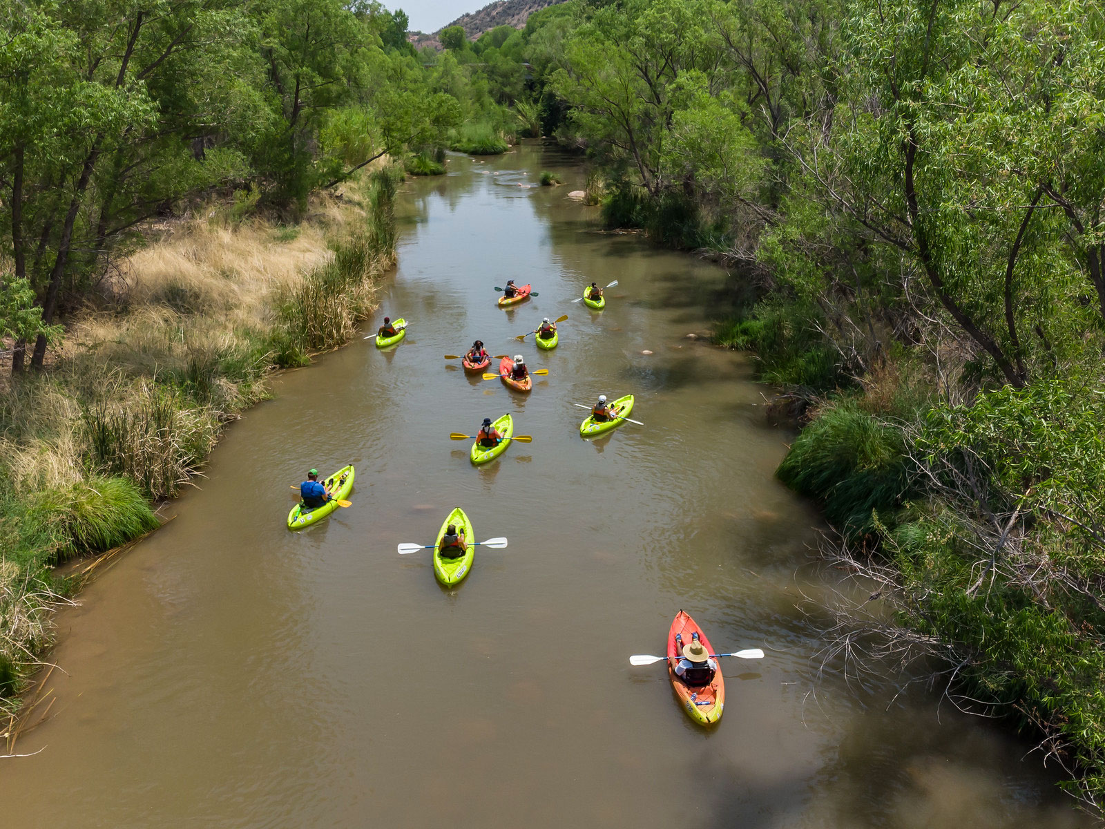 Kayakers enjoying the Verde River